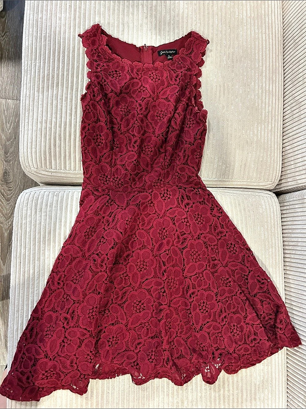 Jodi Kristopher Floral Lace Mini Dress
